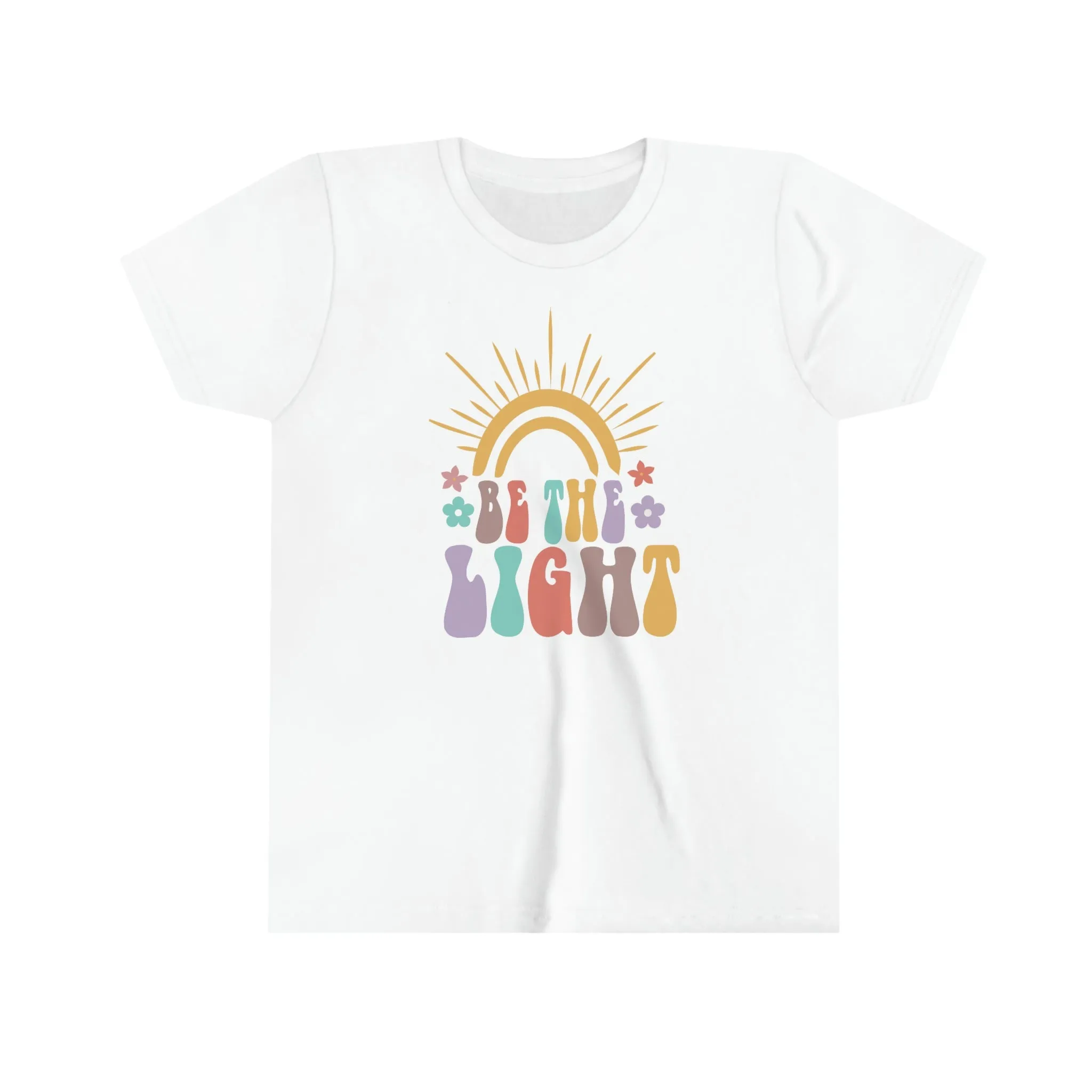 Kids Inspirational shirt Be the Light Bella Canvas 3001Y Youth Short Sleeve Tee