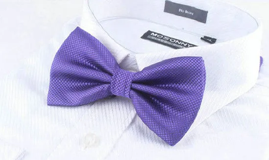 King Purple [Diamond Shape Print] - Bow Tie and Pocket Square Matching Set