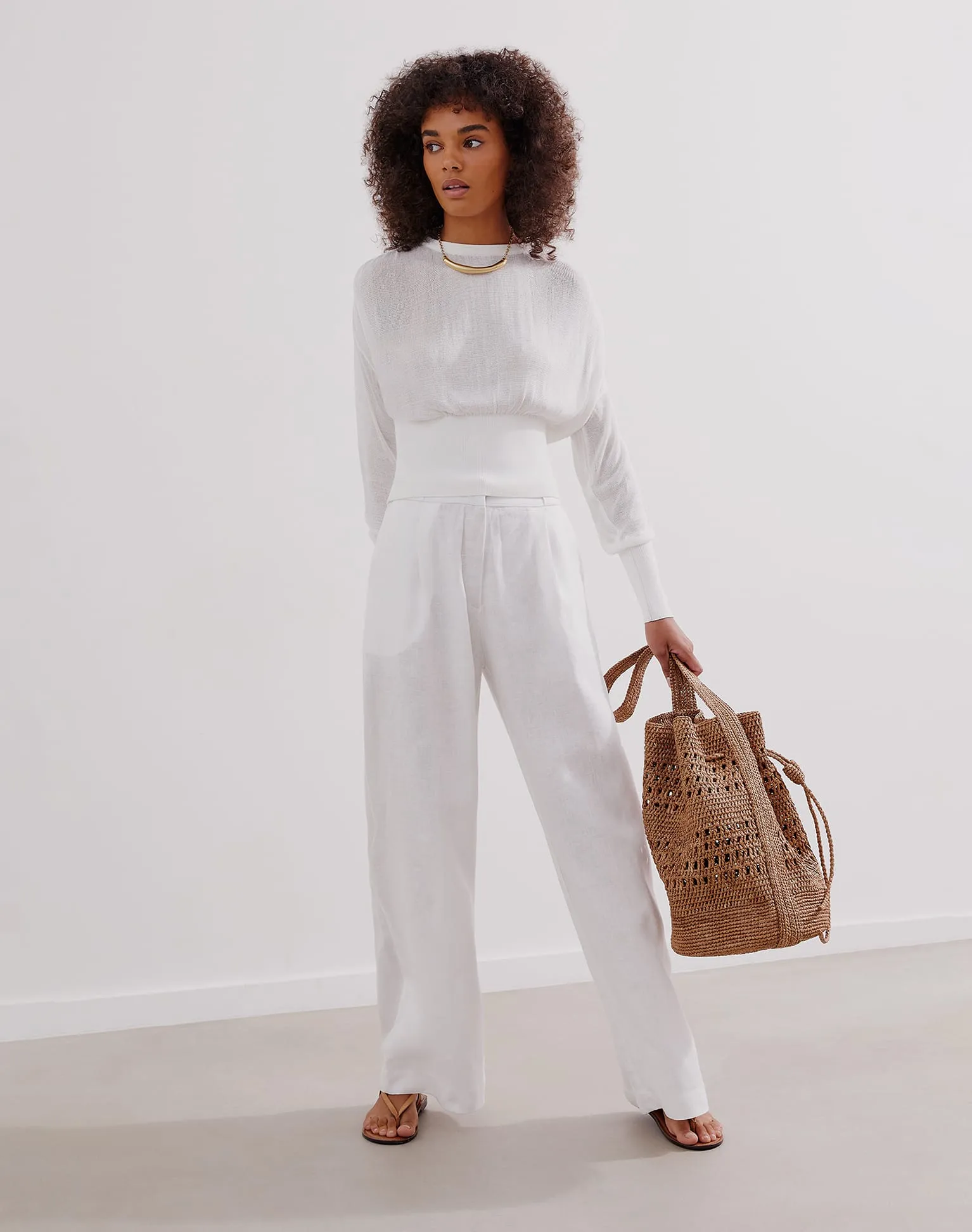 Knit Eliza Blouse - Off White