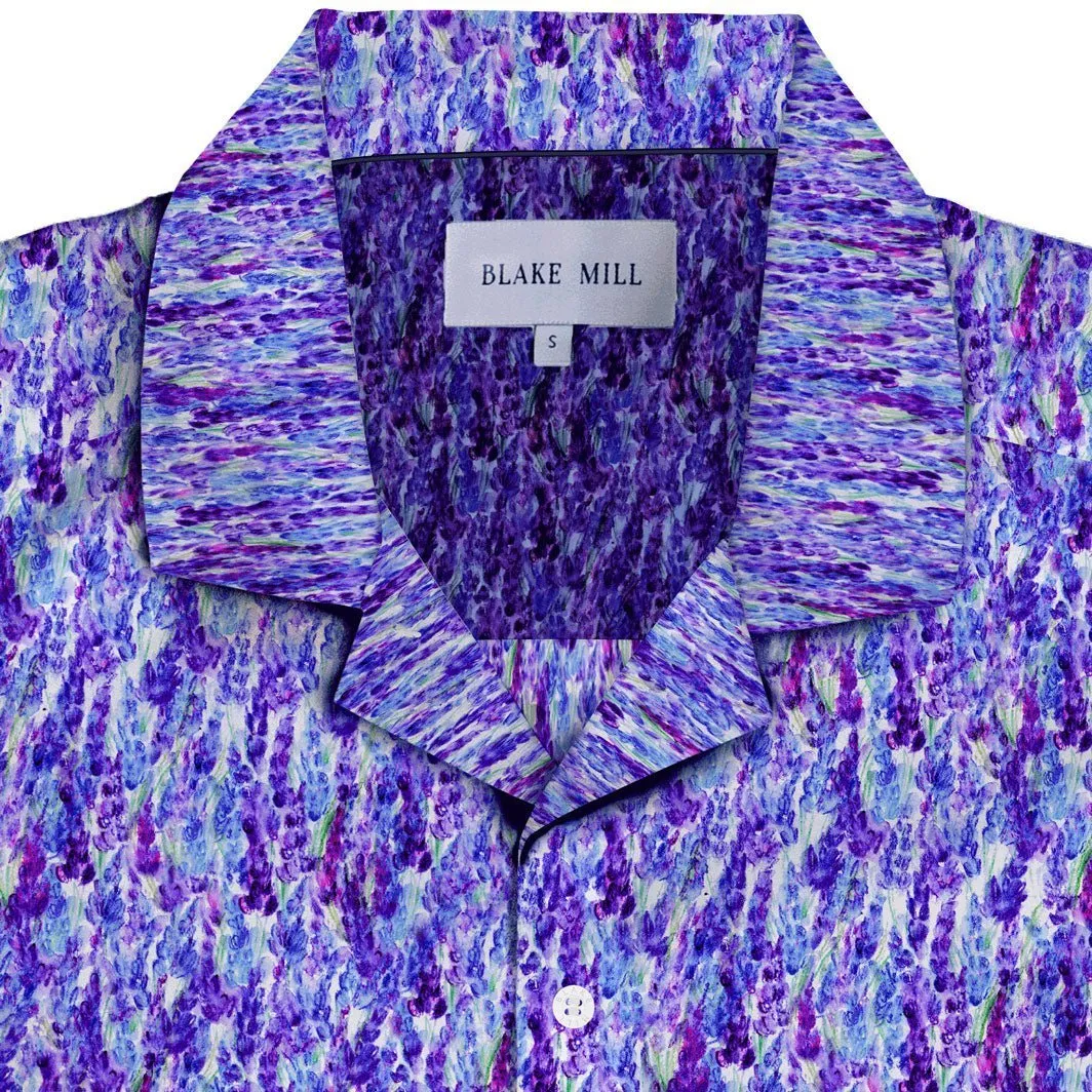 Lavender Fields Open Collar Shirt