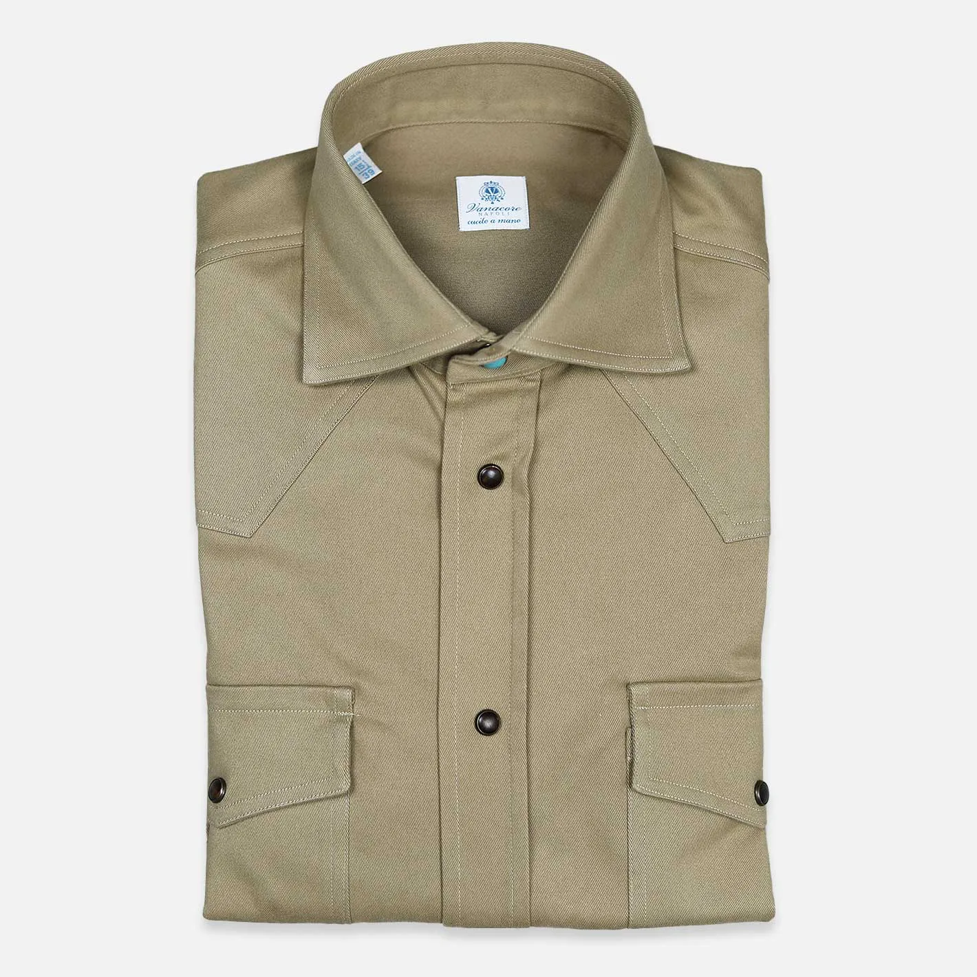 Light brown heavy cotton rodeo shirt