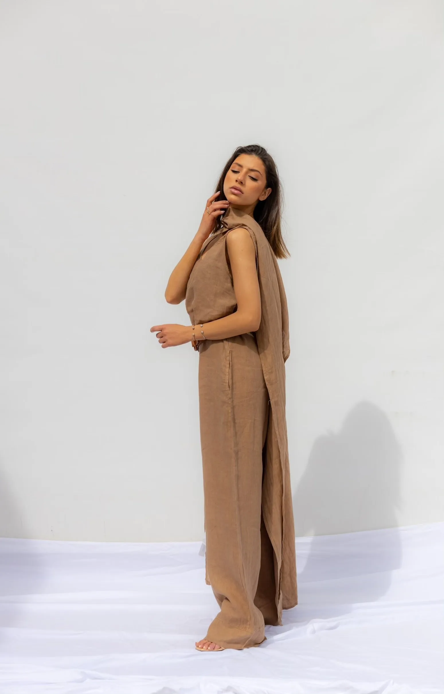 Light Brown Monaco Jumpsuit - Cammello