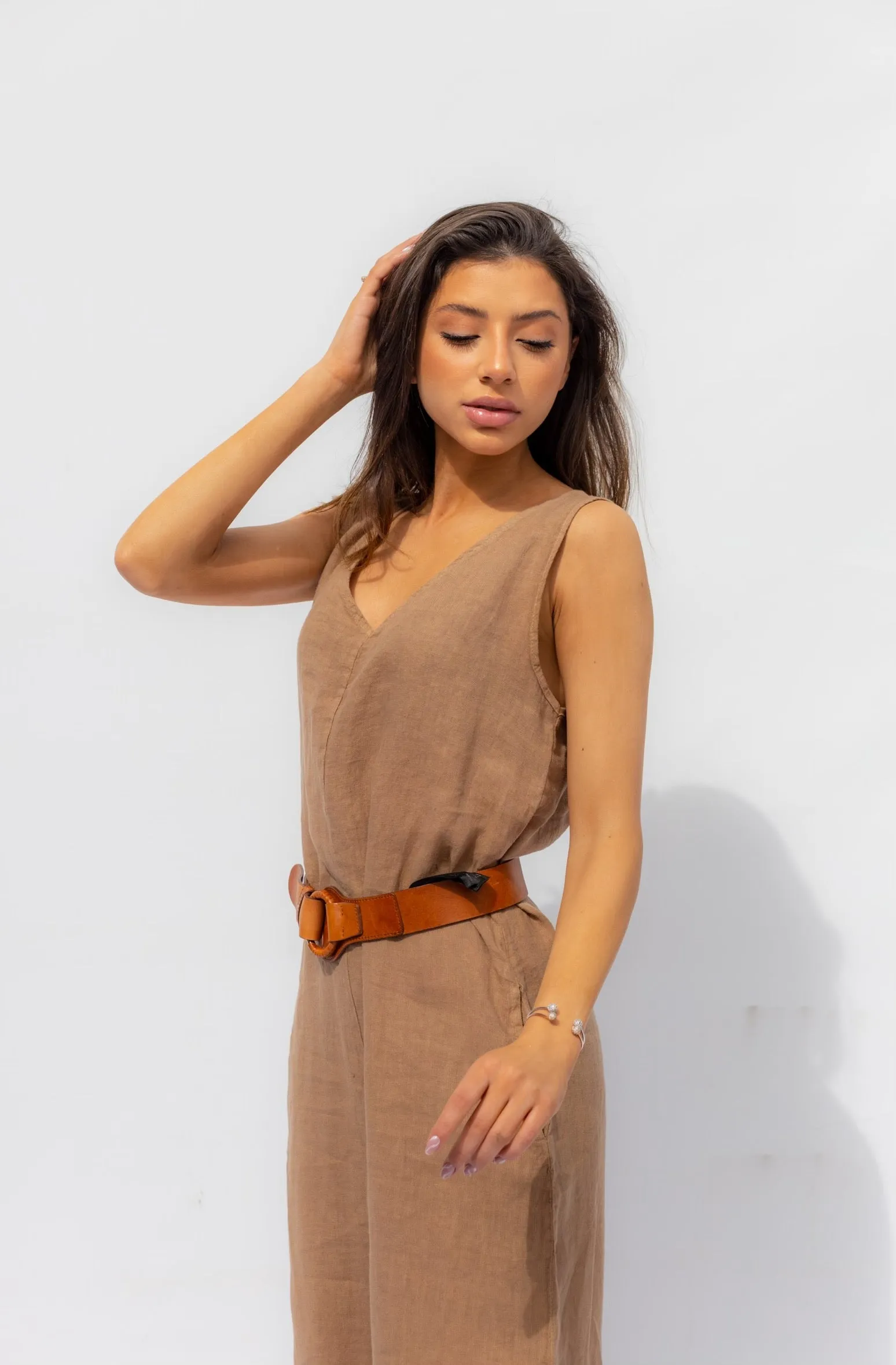 Light Brown Monaco Jumpsuit - Cammello