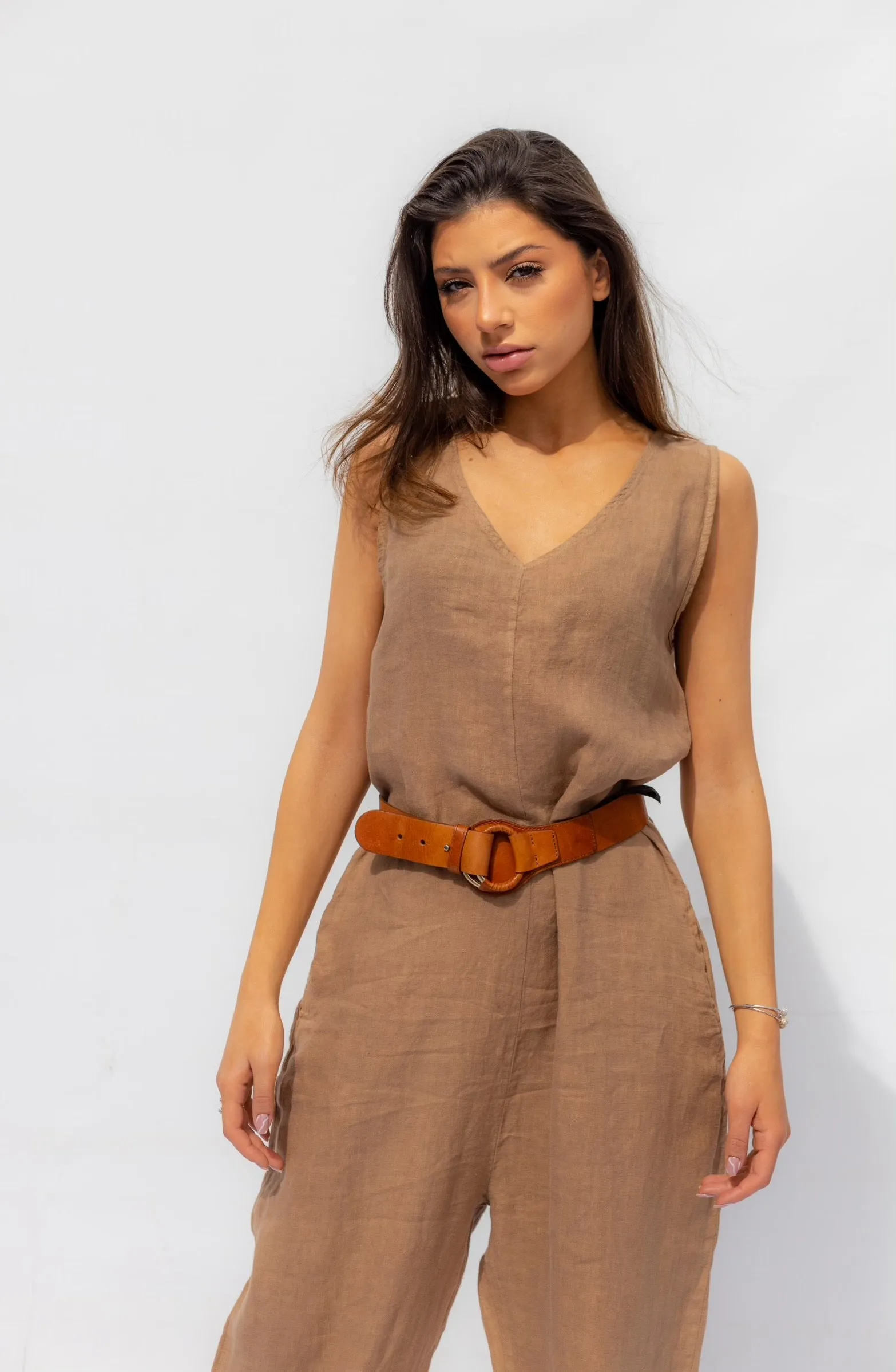 Light Brown Monaco Jumpsuit - Cammello