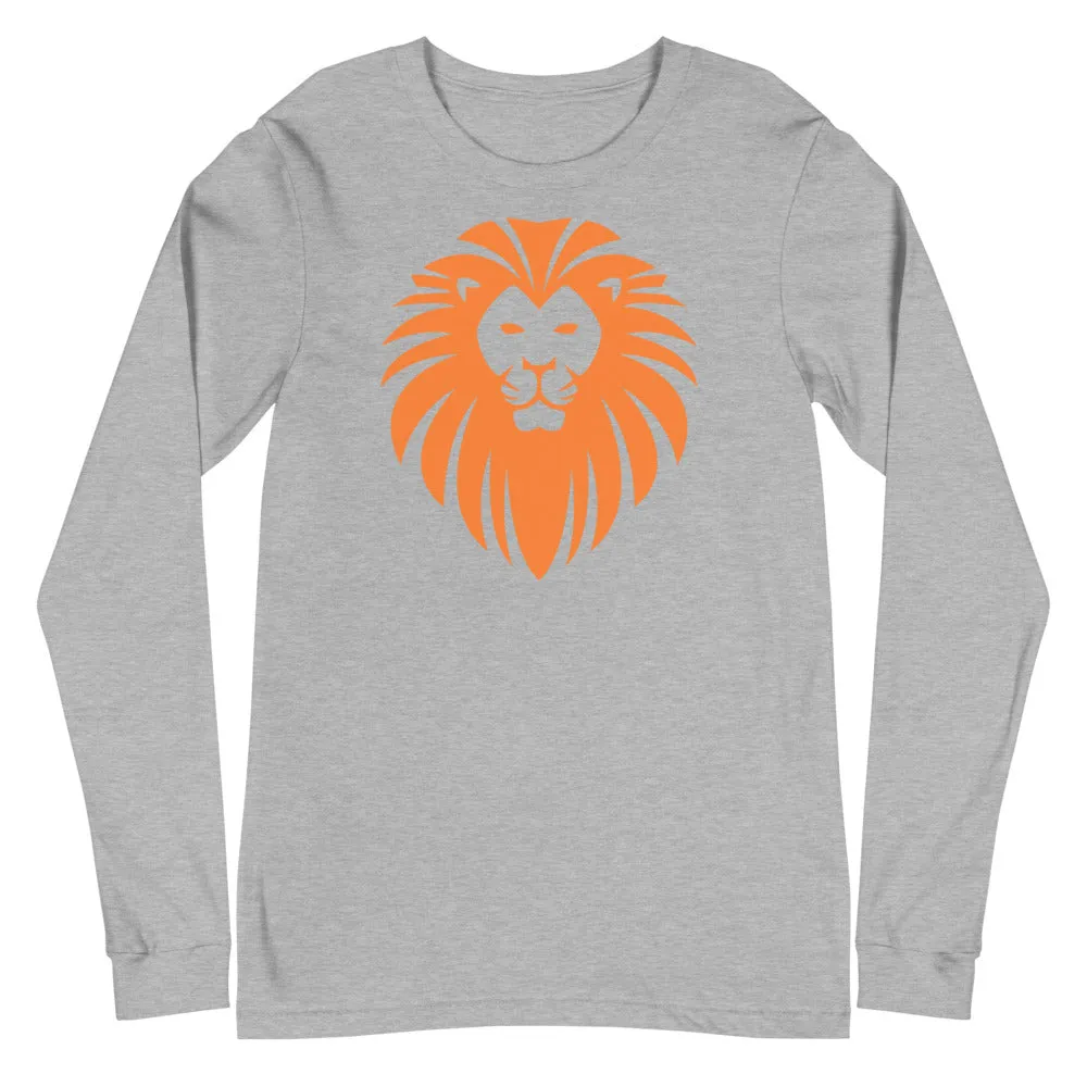 Lion face graphic long sleeve men’s t-shirt