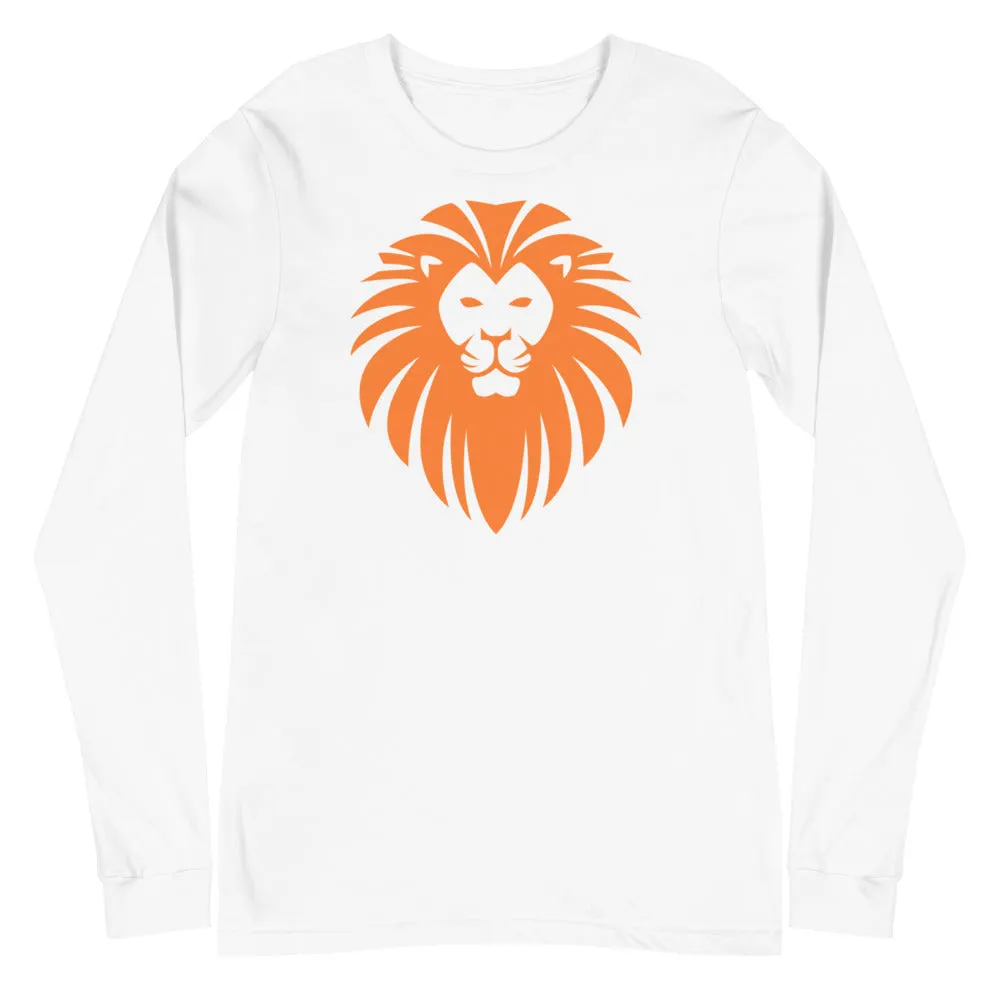 Lion face graphic long sleeve men’s t-shirt