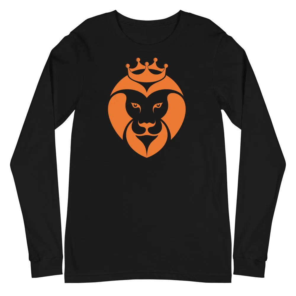 Lion king face graphic long sleeve t-shirt for men