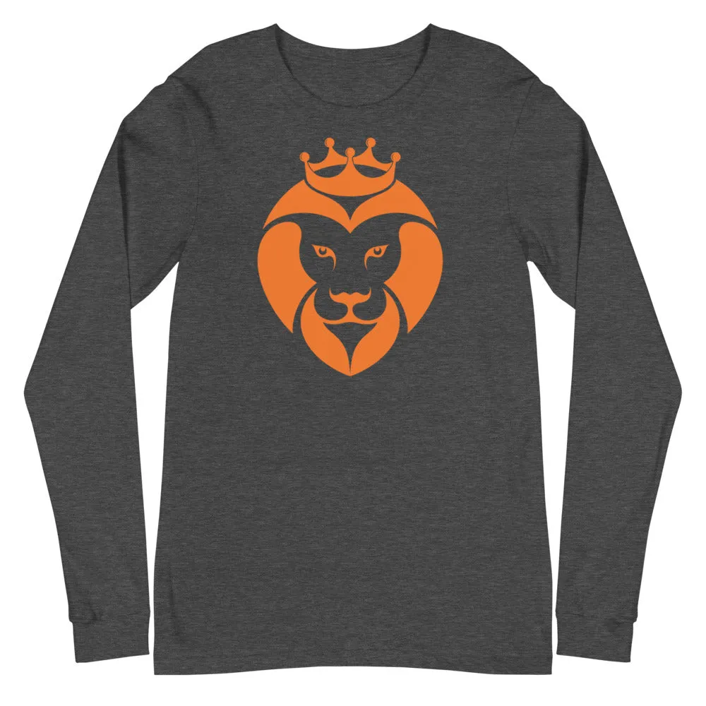 Lion king face graphic long sleeve t-shirt for men