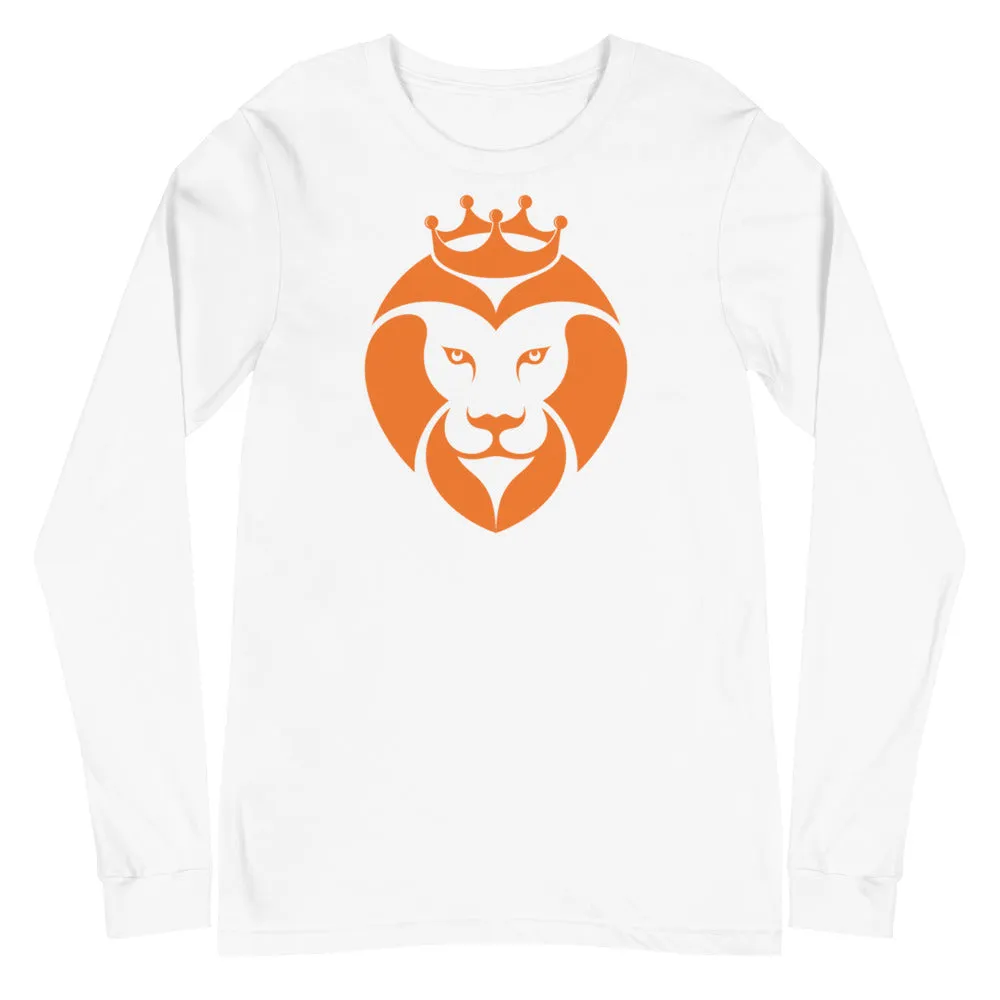 Lion king face graphic long sleeve t-shirt for men