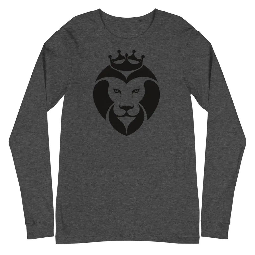 Lion king head print long sleeve t-shirt