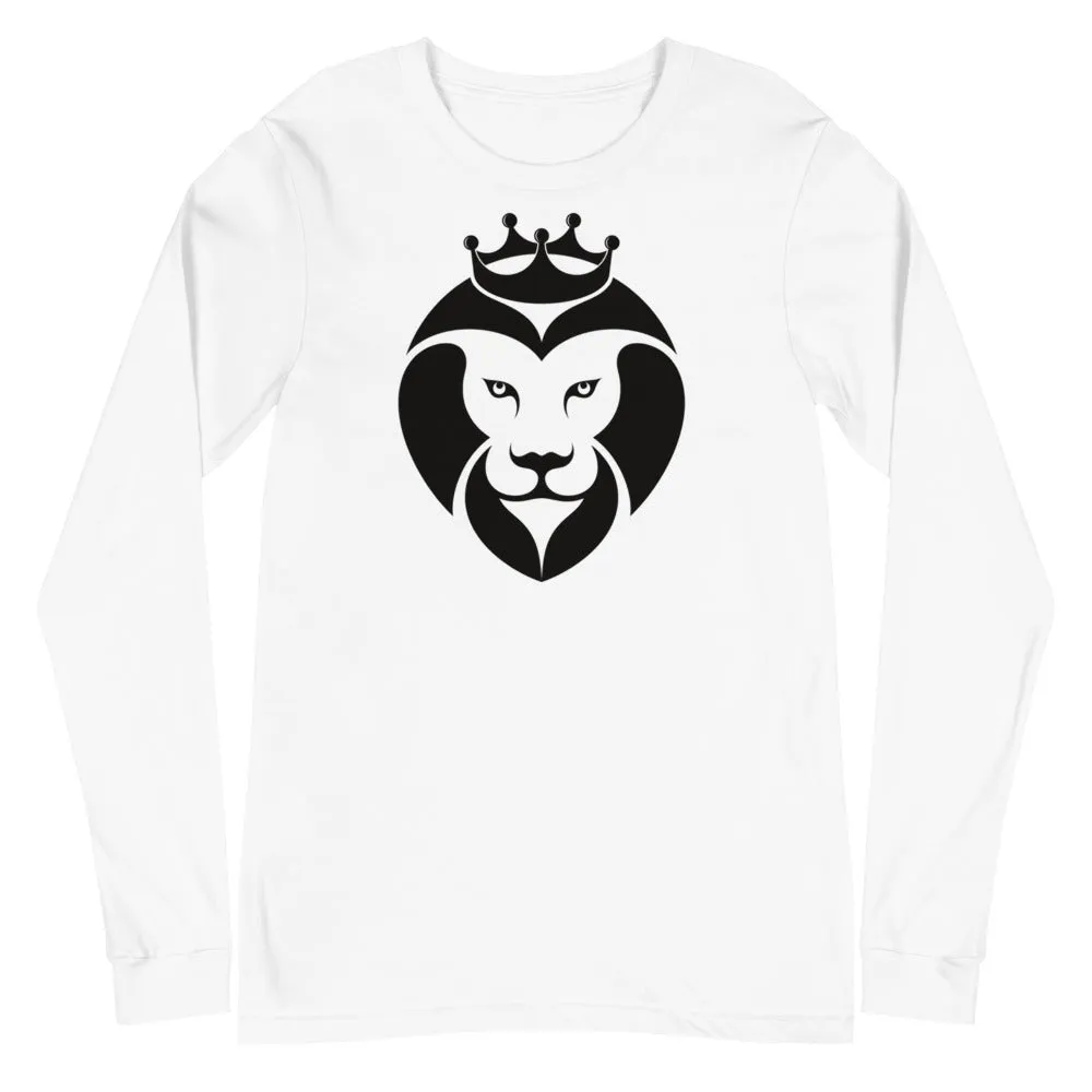 Lion king head print long sleeve t-shirt