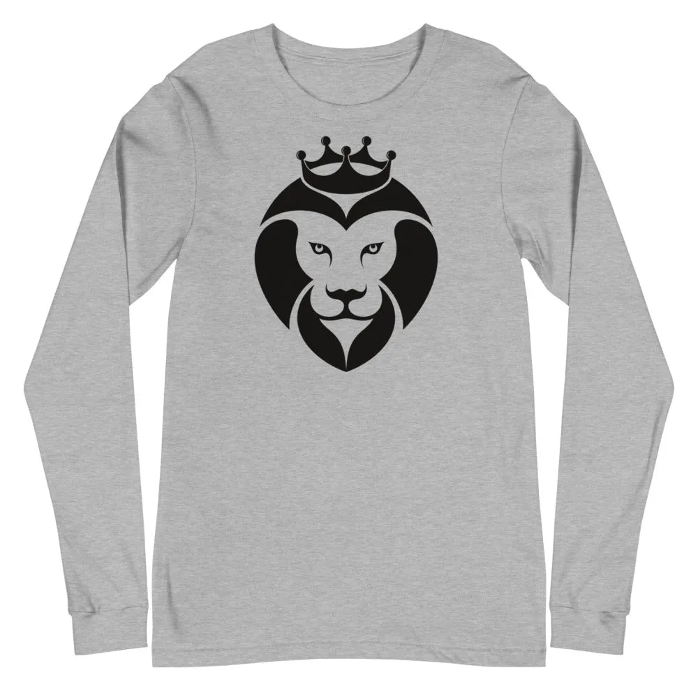 Lion king head print long sleeve t-shirt