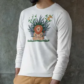 Lion print design long sleeve t-shirt for men