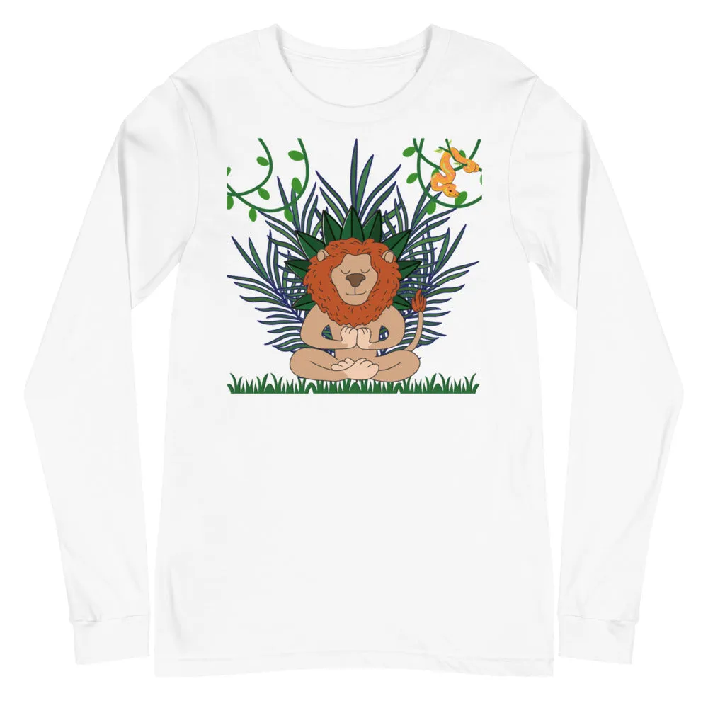 Lion print design long sleeve t-shirt for men