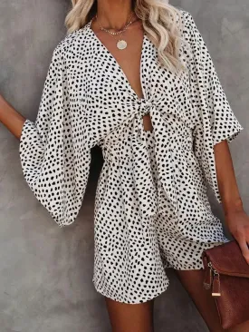 Long sleeve Bow Summer Jumpsuit