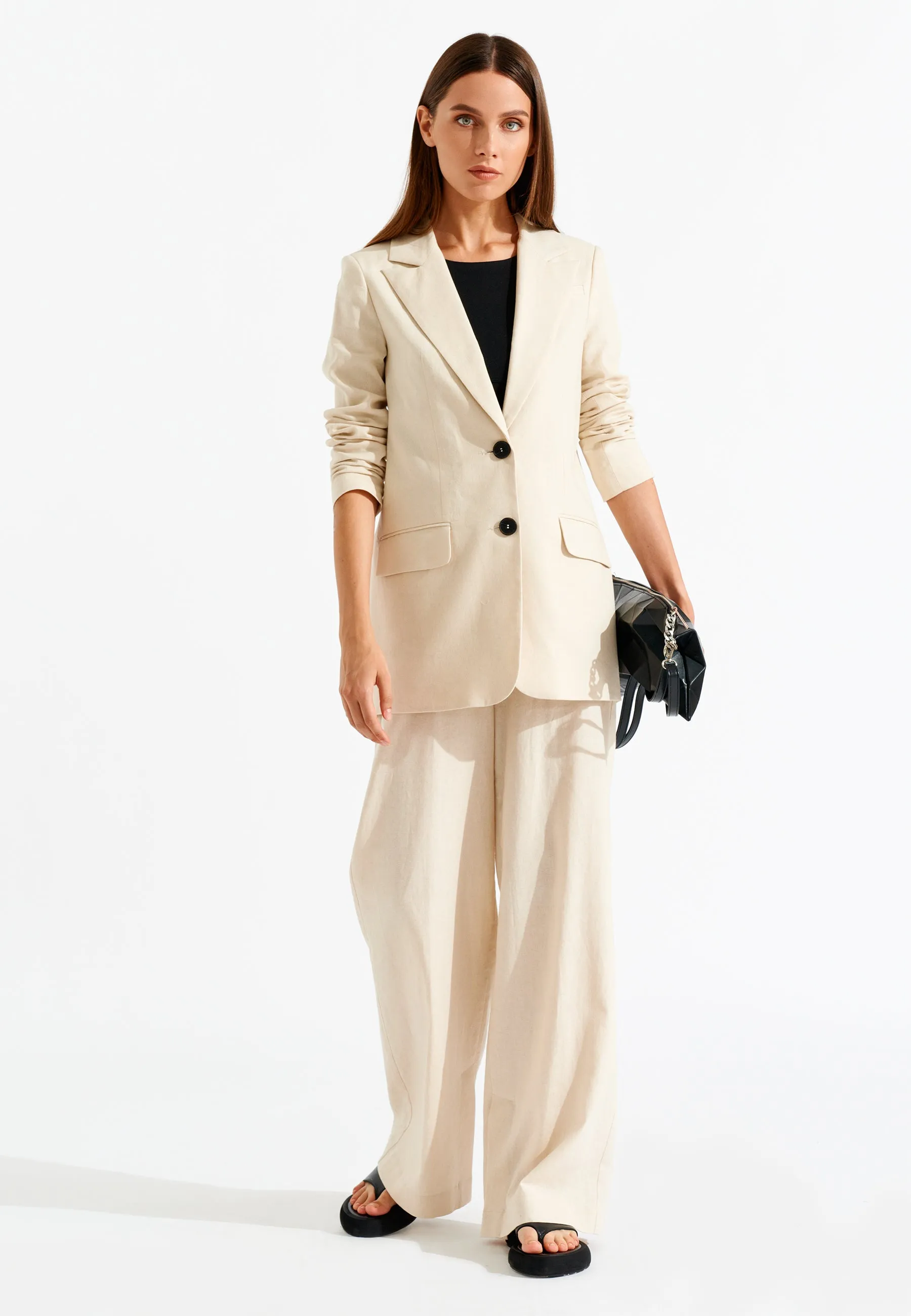 Luxurious Linen Relaxed Blazer