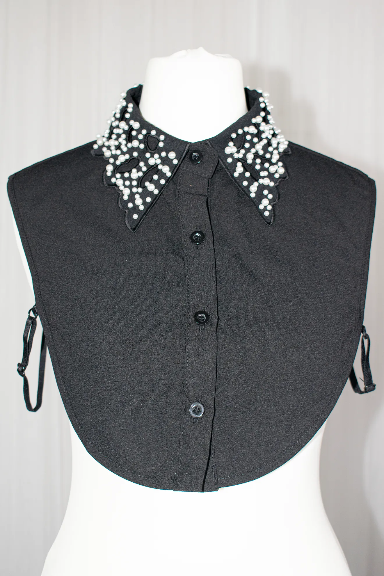 Macy Mock Collar in Black Diamante