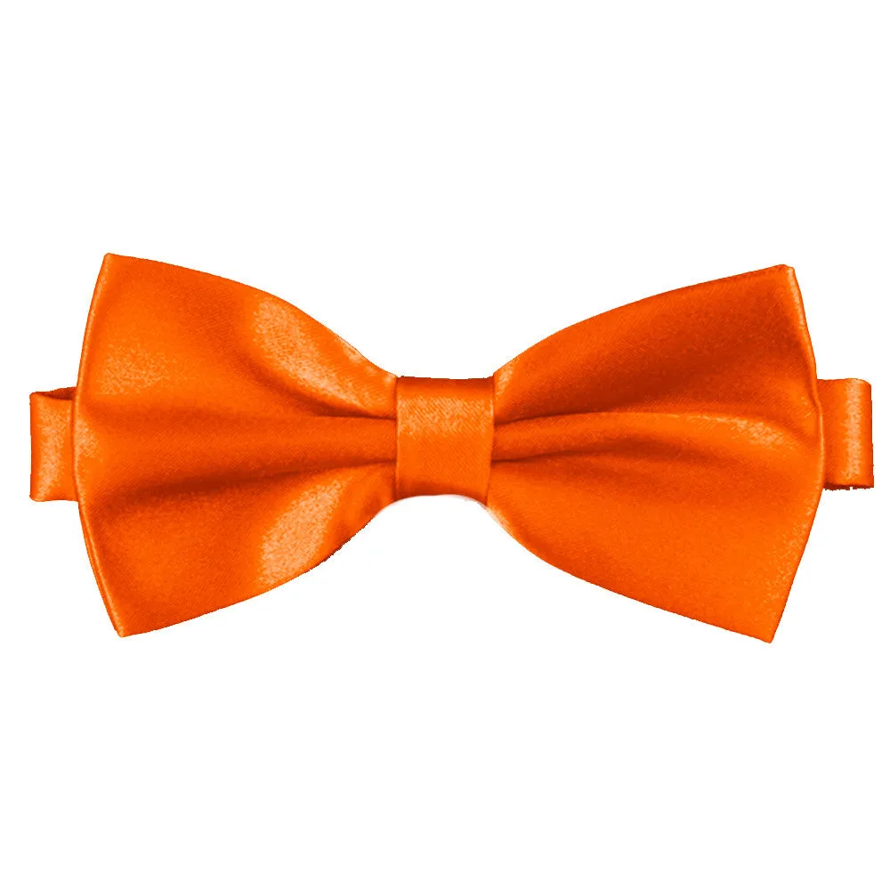 Mandarin Orange [Silky Smooth] - Bow Tie and Pocket Square Matching Set