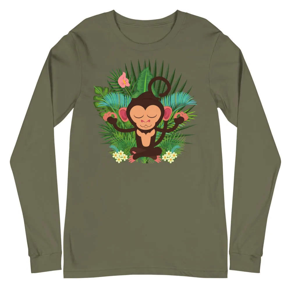 Meditation monkey print t-shirt for men