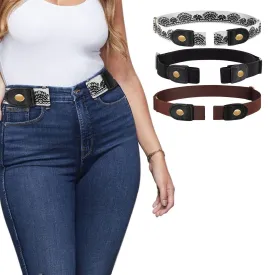 Men And Women's Buckle Free Adjustable Stretch Belts