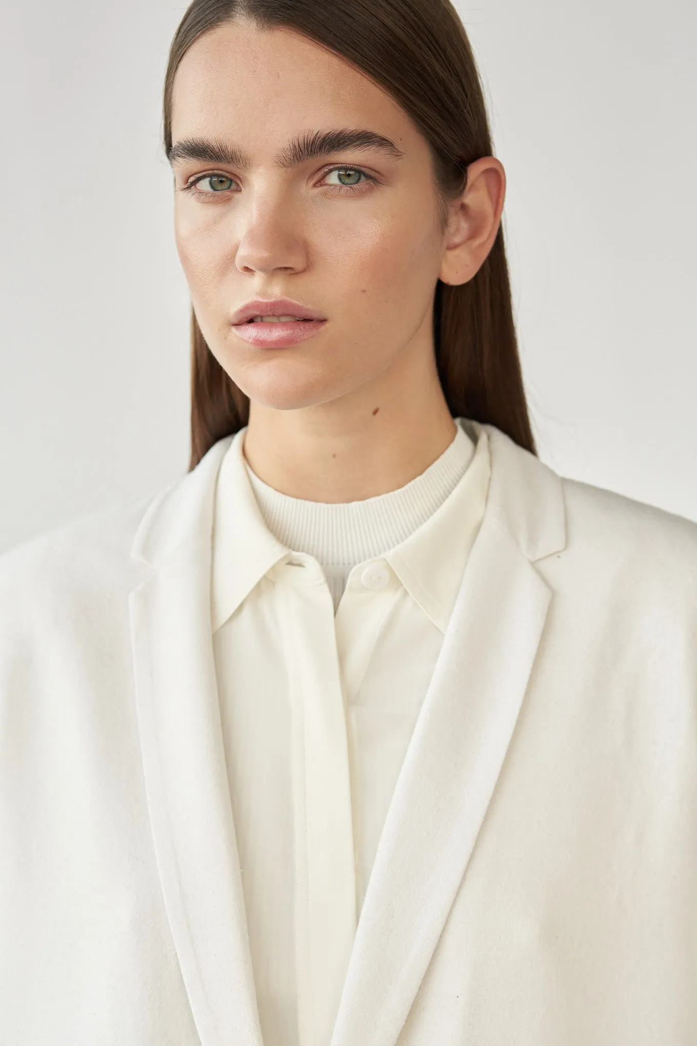 MENA BLAZER - OFF WHITE - RAW SILK