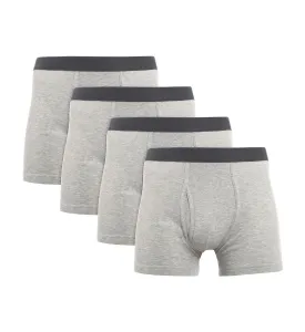 MEN’S HEATHER GREY SHORT BOXER BRIEFS - 4 PK