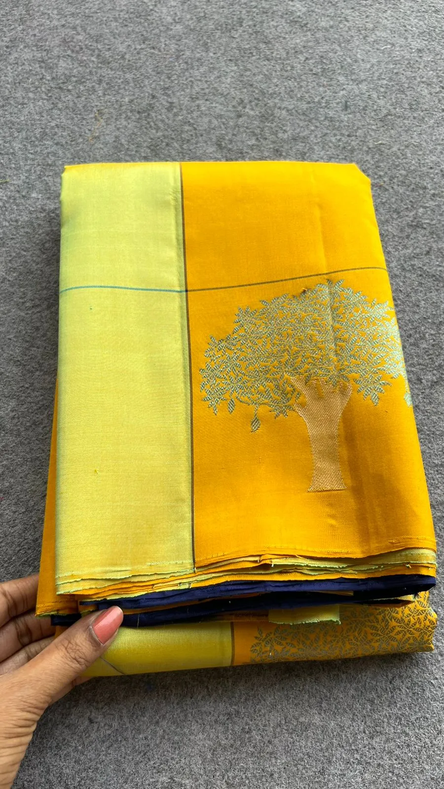 Multicolour kanjivaram soft silk saree with blouse