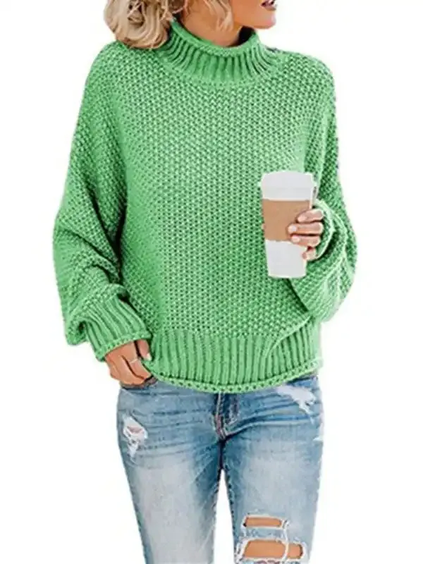 New Fashionable Contrast Color Knitted Sweater Cardigan Jacket Sweater