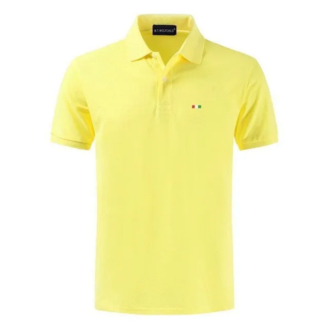 New Solid Color Mens Polos Shirts 100% Cotton