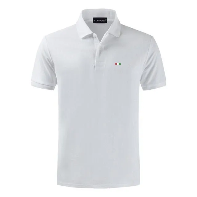 New Solid Color Mens Polos Shirts 100% Cotton