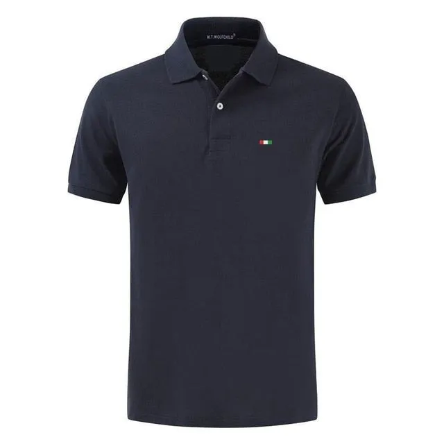 New Solid Color Mens Polos Shirts 100% Cotton