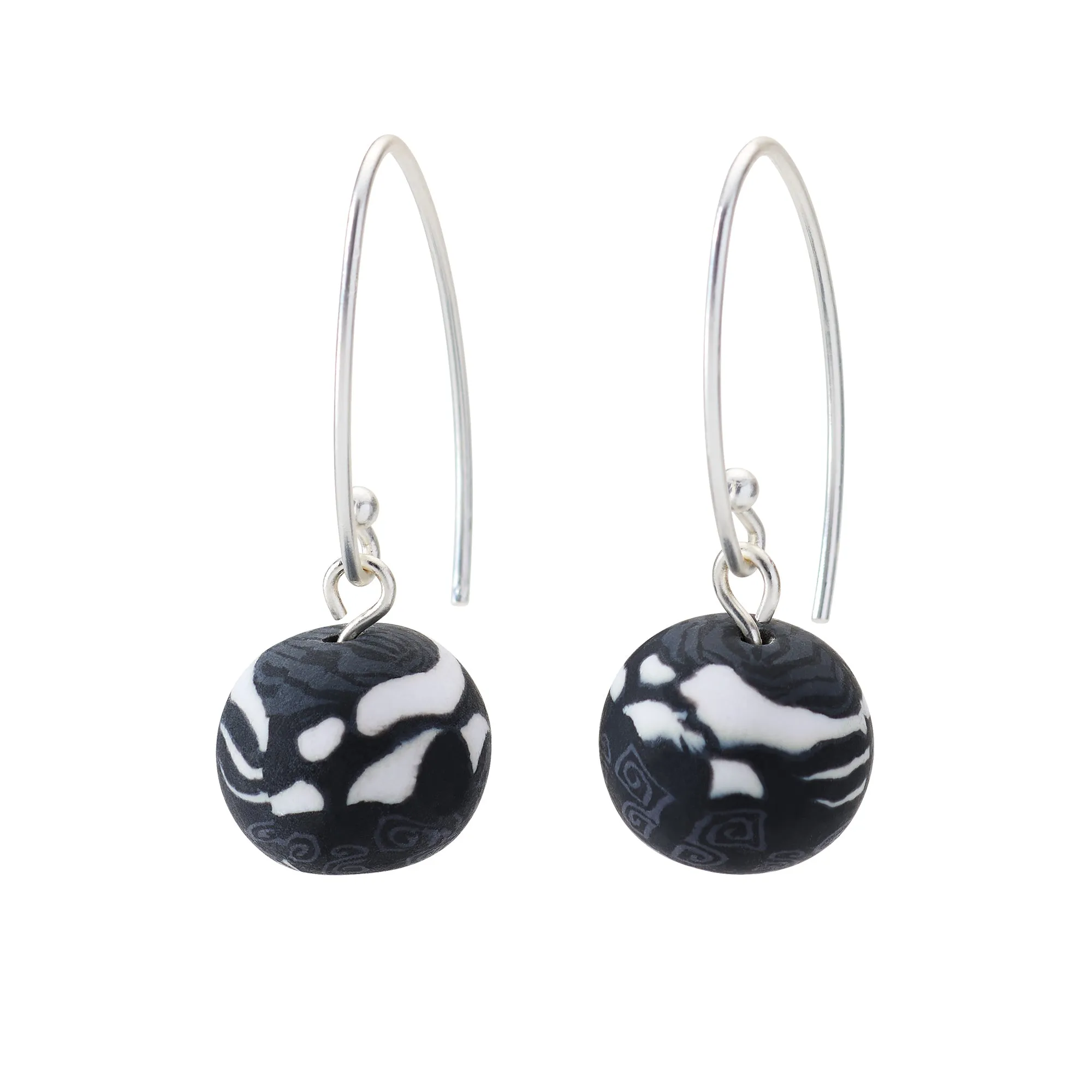 Noir Medium Bead Earrings