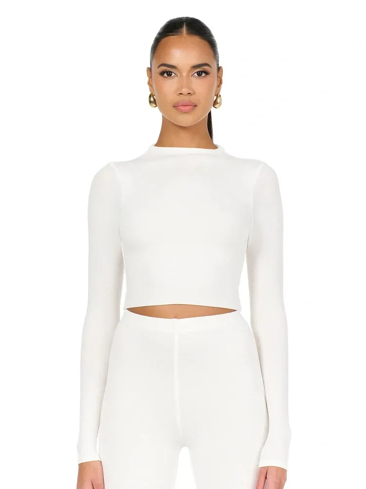 NW Mock Neck Crop Top