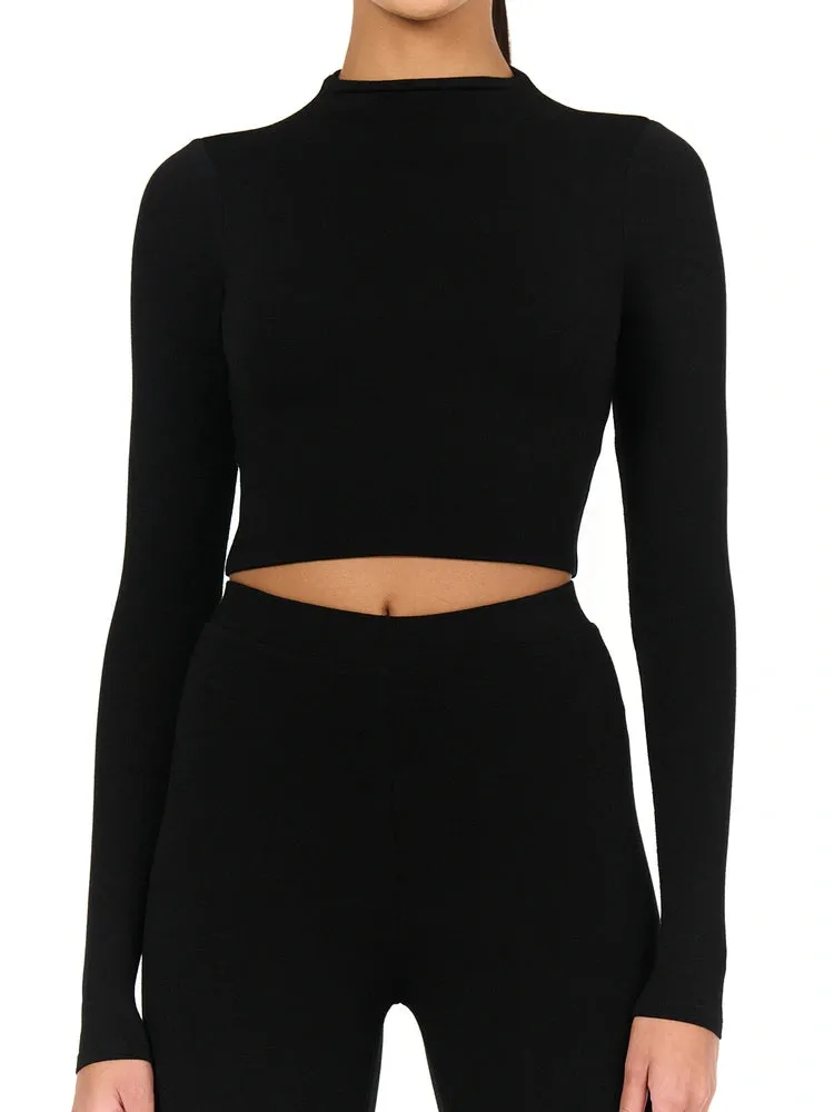 NW Mock Neck Crop Top