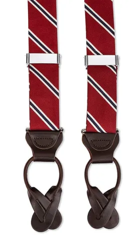 Old Cholmelians Striped Silk Suspenders - E641