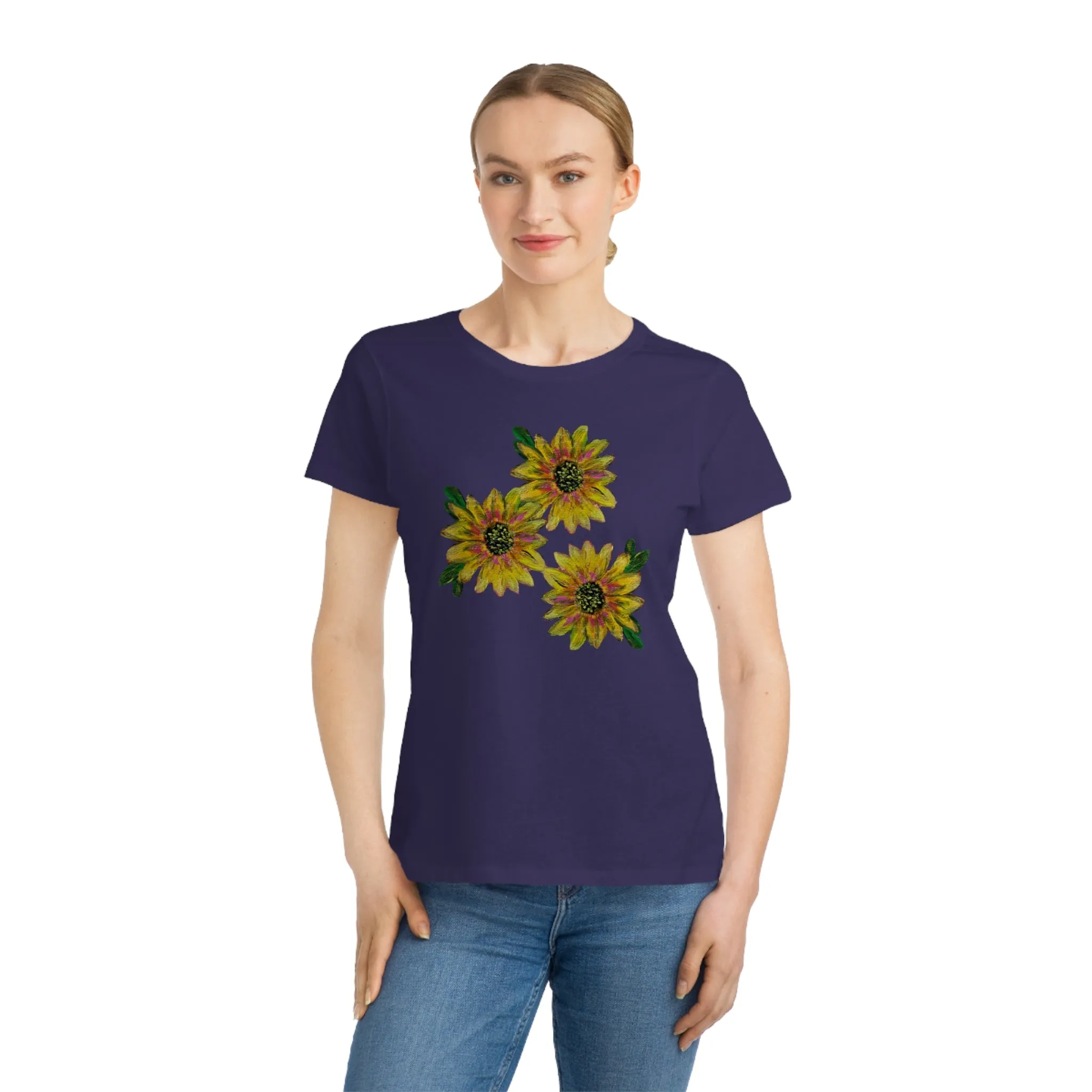 Organic Women's Classic T-Shirt - Sassy Sunflowers