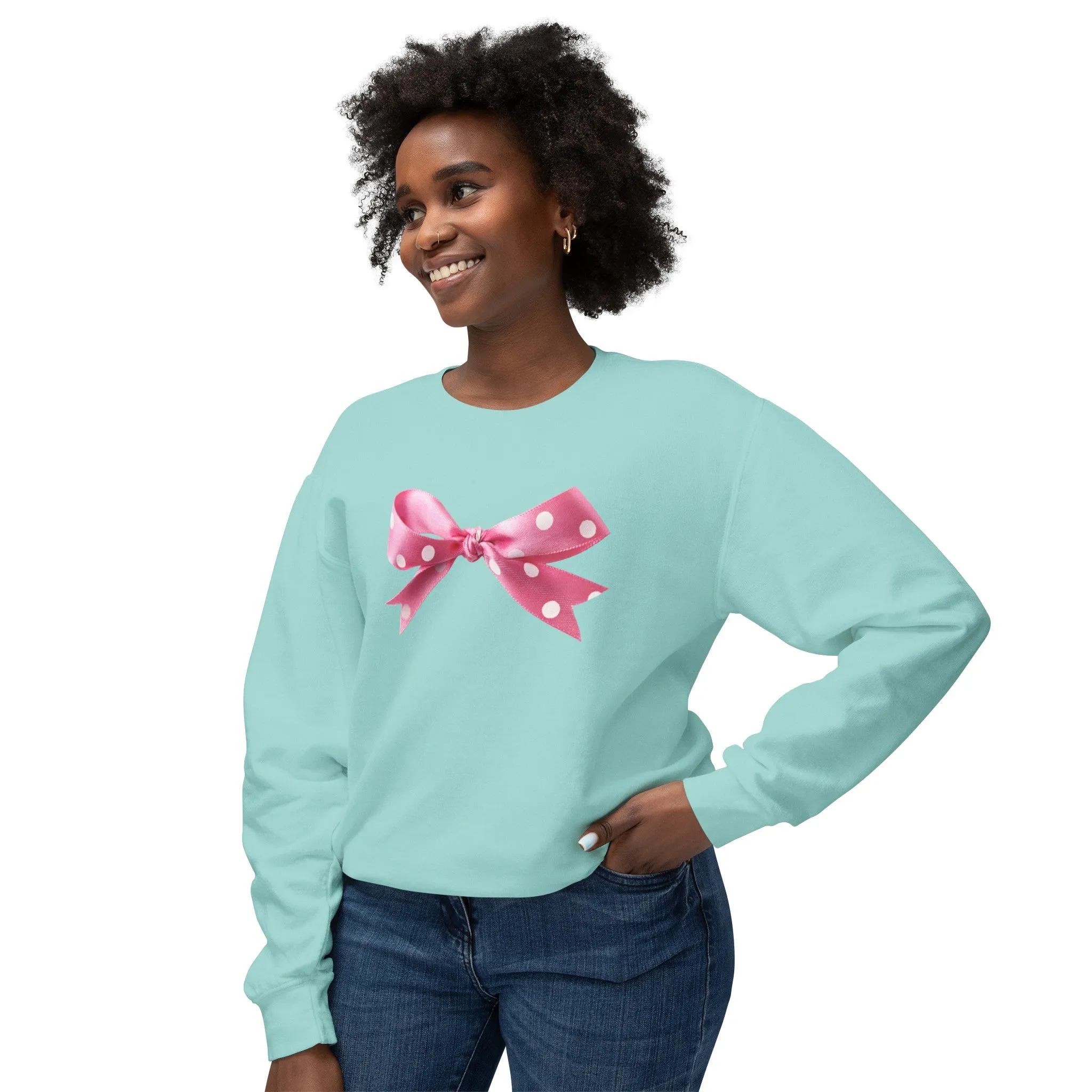 Oversized Bow Crewneck Sweatshirt