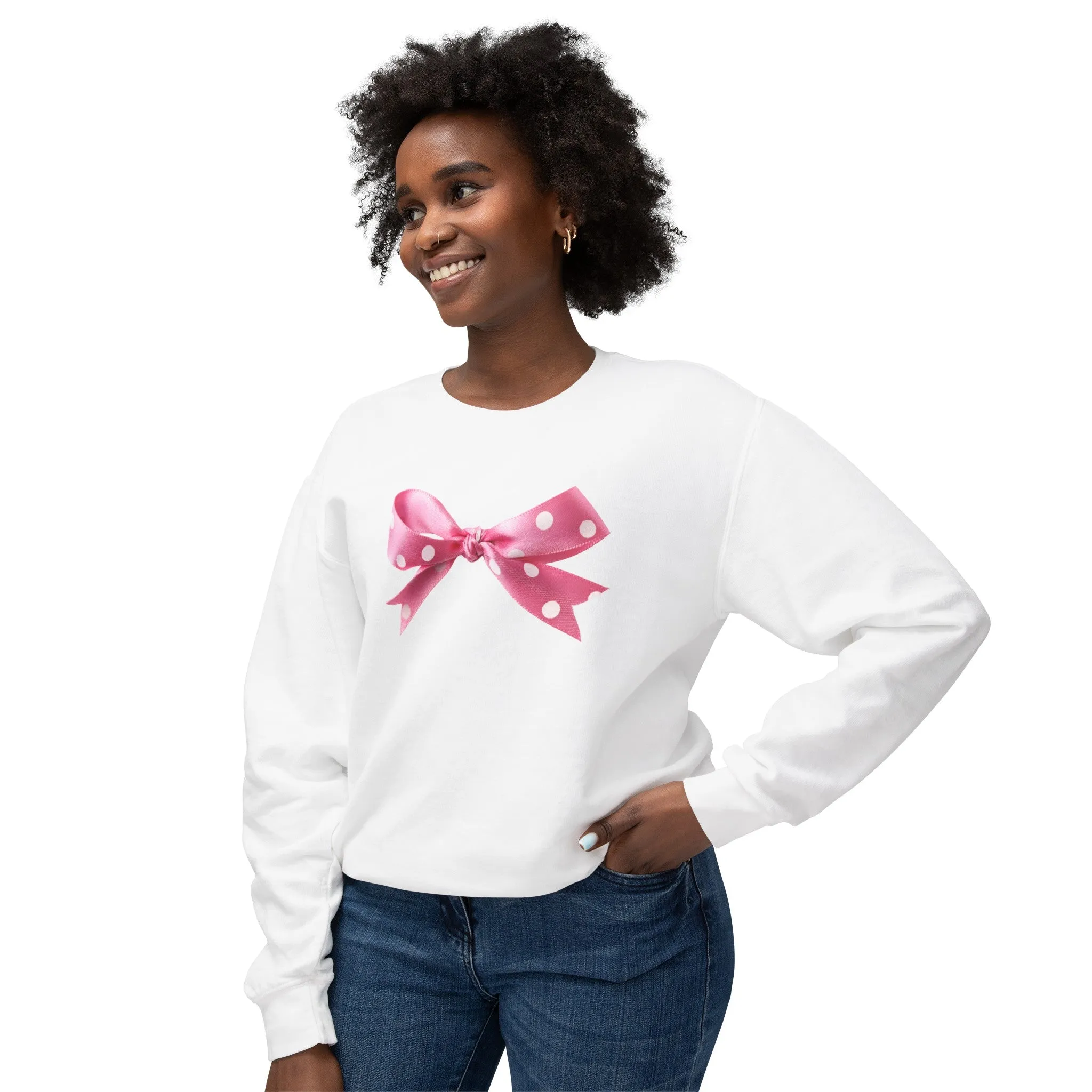 Oversized Bow Crewneck Sweatshirt