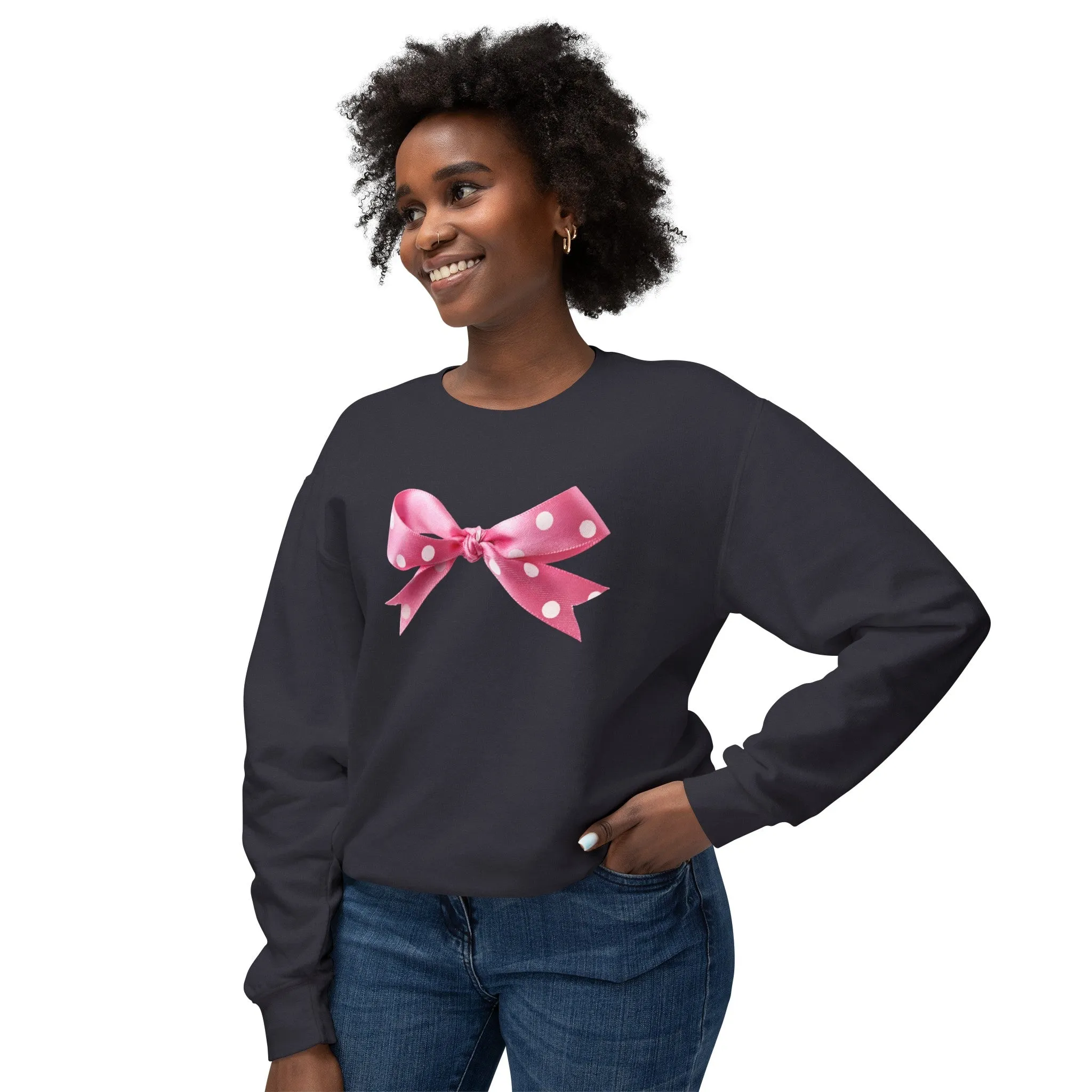 Oversized Bow Crewneck Sweatshirt