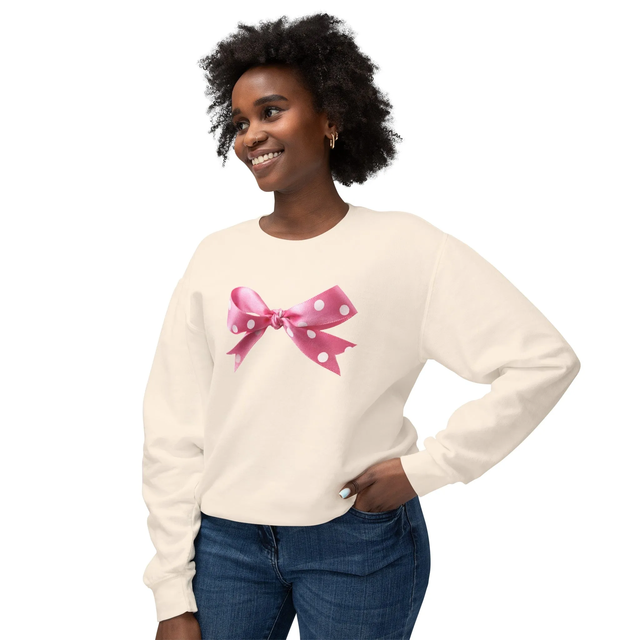 Oversized Bow Crewneck Sweatshirt