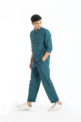 Patch Pocket Shirt Co-ord- Teal