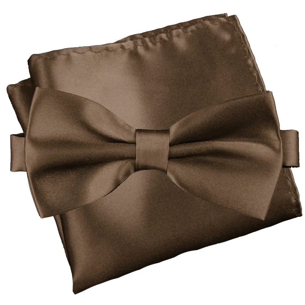 Persian Bronze [Silky Smooth] - Bow Tie and Pocket Square Matching Set