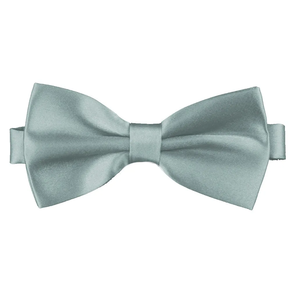 Pewter Grey [Silky Smooth] - Bow Tie and Pocket Square Matching Set