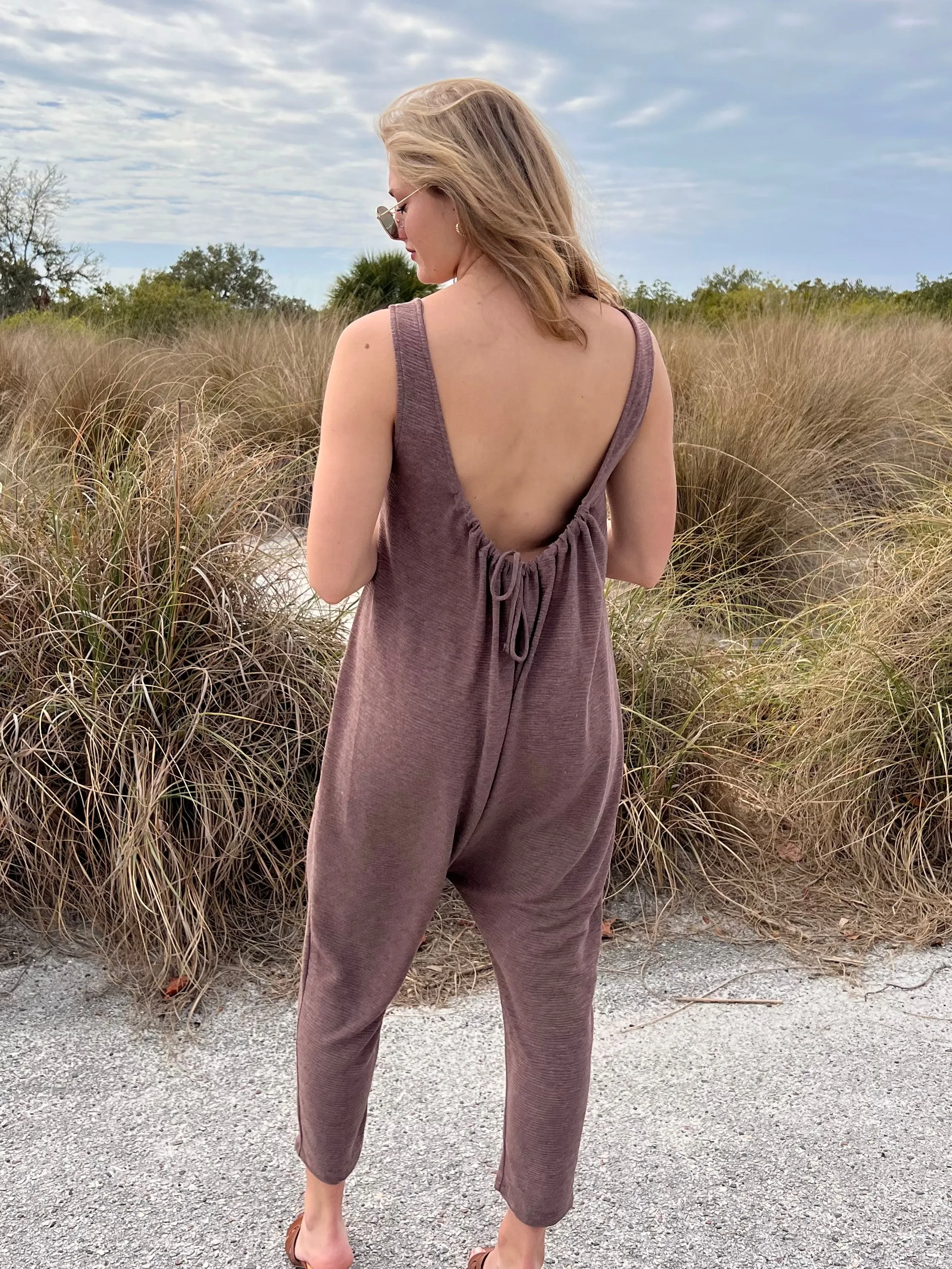 PRESTON JUMPSUIT  IN BROWN