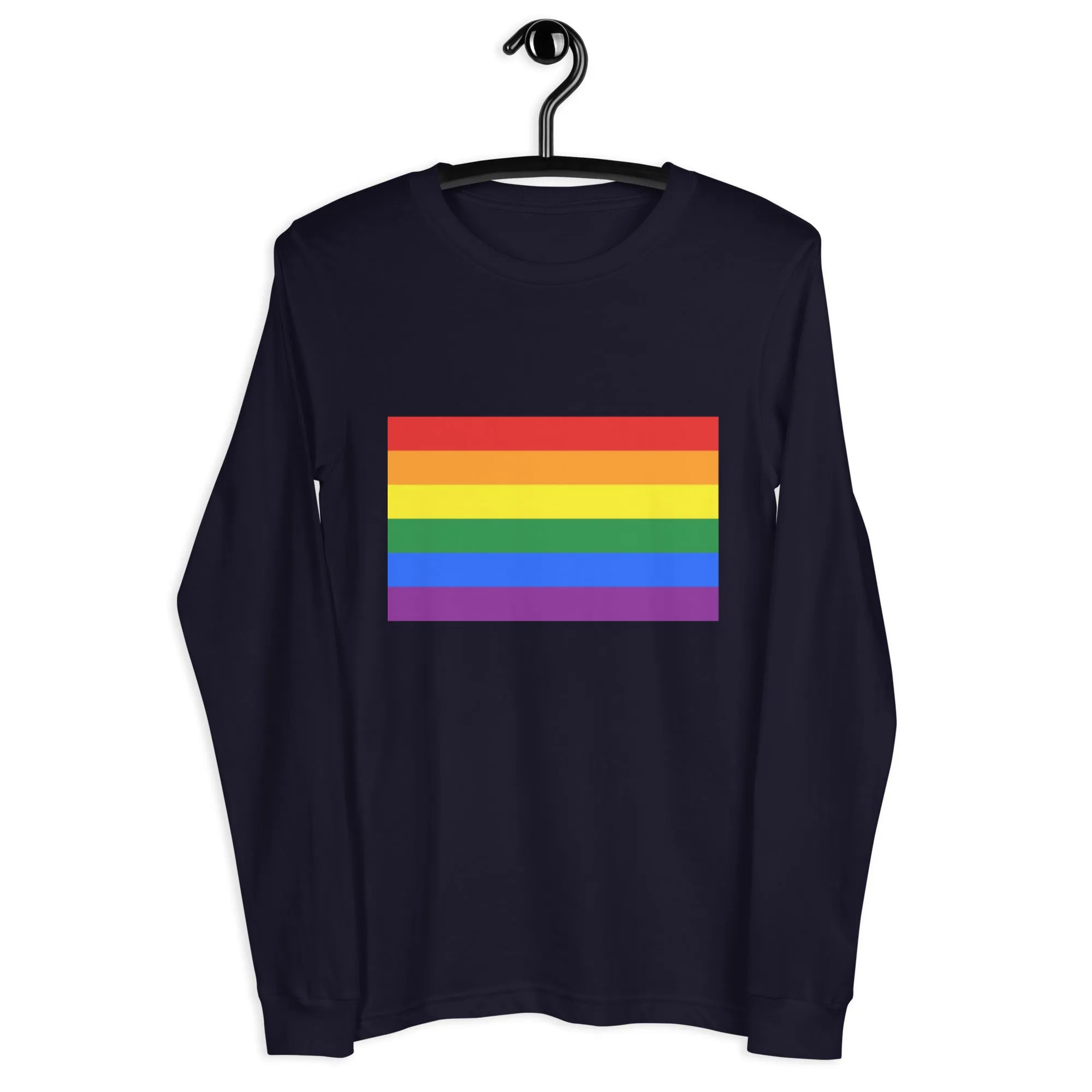 Pride Rainbow Flag Unisex Long Sleeve Tee