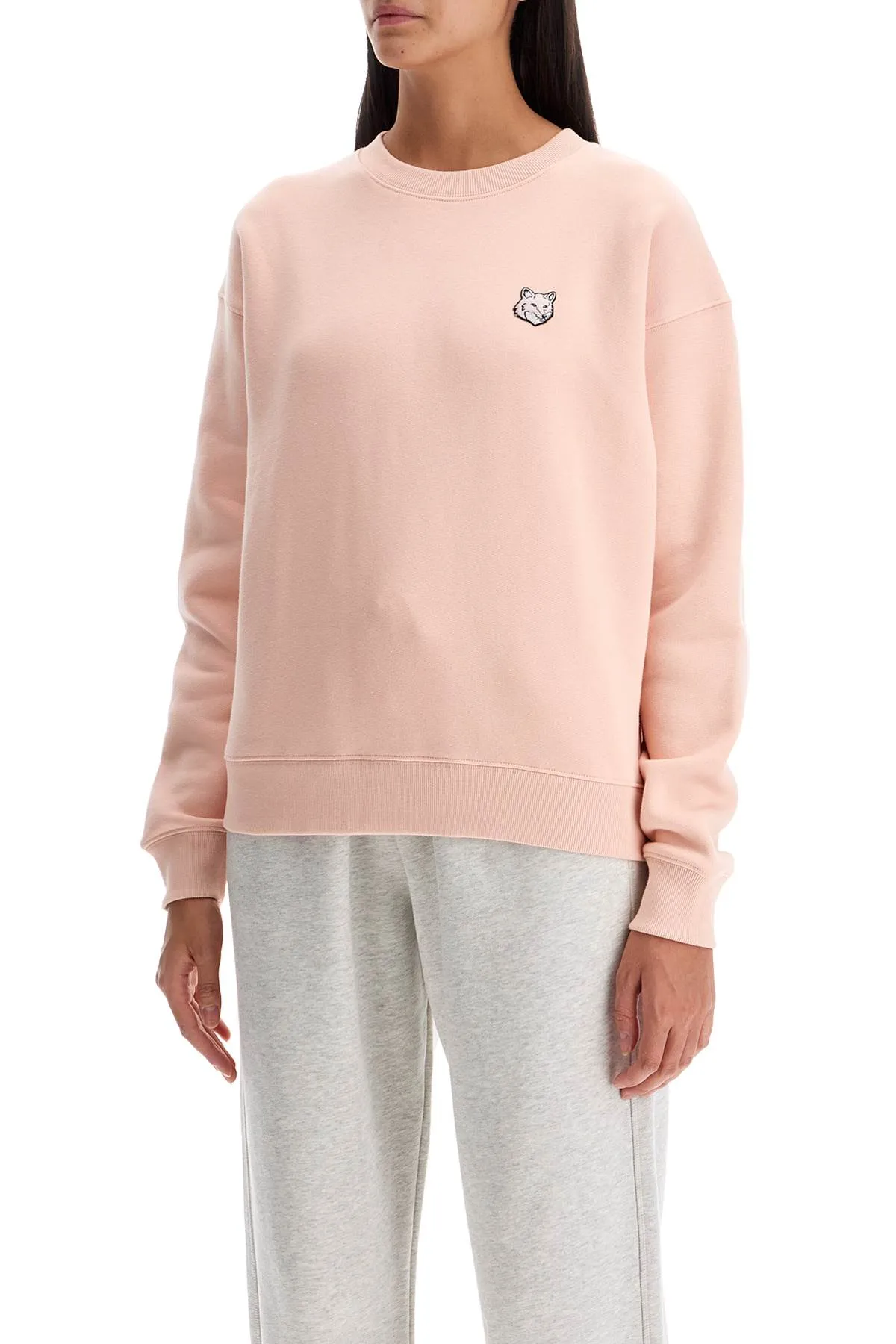 "bold fox head crewneck sweat MW00315KM0307 PASTURE ROSE