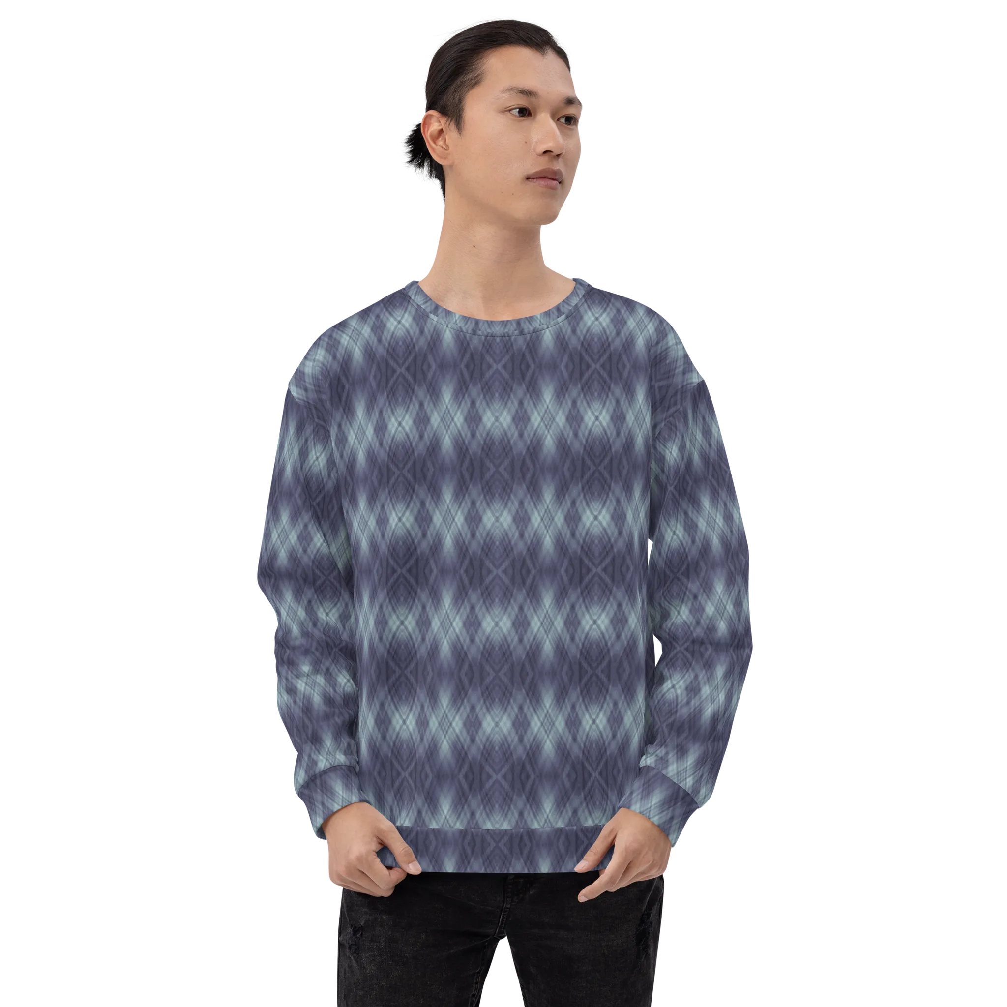 Recursia Argyle Rewired II Men's Sweatshirt In Blue