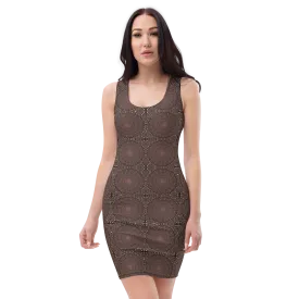 Recursia Desert Dream Pencil Dress In Pink