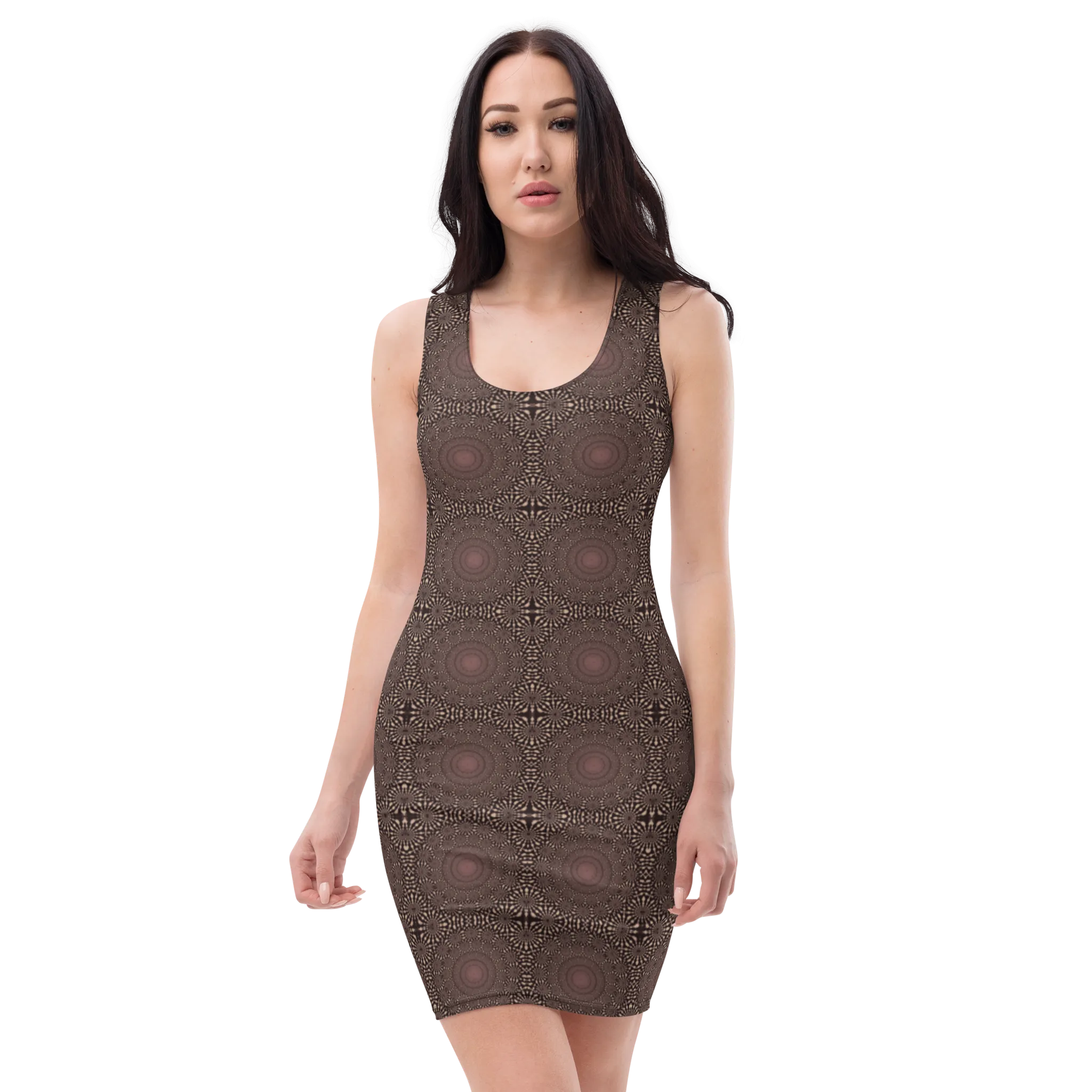 Recursia Desert Dream Pencil Dress In Pink