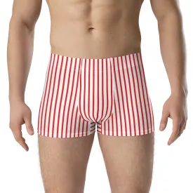 Red and white striped boxers for men